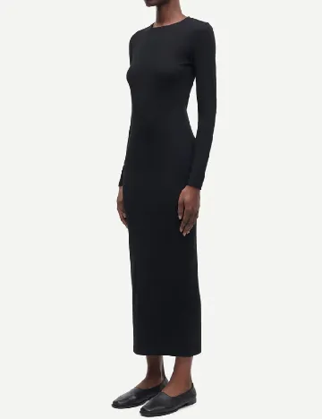 Rochie lunga Samsoe Samsoe, negru