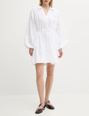 Rochie scurta Samsoe Samsoe, alb