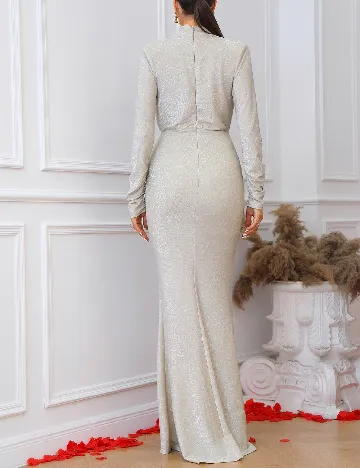Rochie lunga Love&Lemonade, argintiu