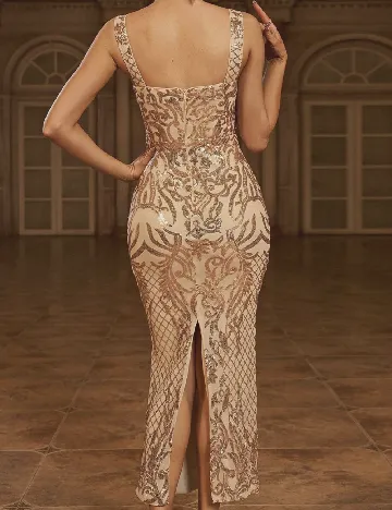 Rochie lunga Miss ord, crem