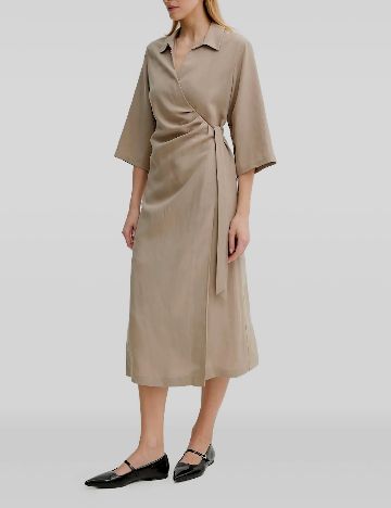 Rochie medie Samsoe Samsoe, maro