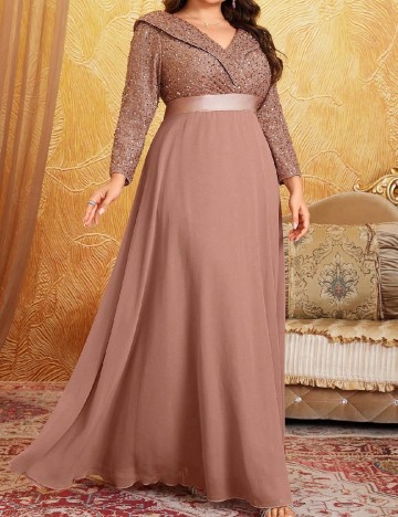 Rochie lunga UNITHORSE Plus Size, roz