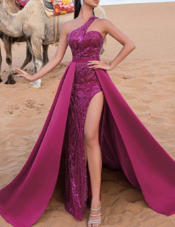 Rochie lunga Faeriesty, roz