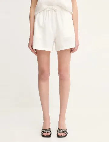Pantaloni scurti Samsoe Samsoe, alb
