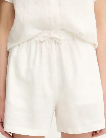 Pantaloni scurti Samsoe Samsoe, alb