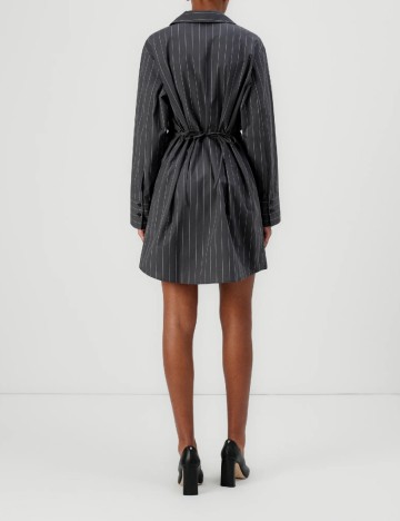 Rochie scurta Samsoe Samsoe, gri inchis