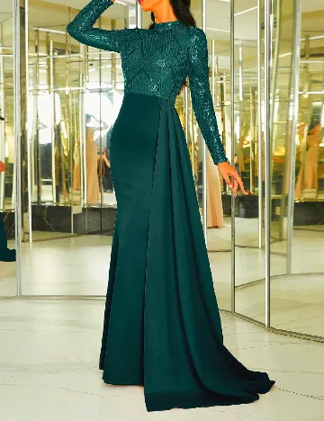 Rochie lunga Miss ord, verde