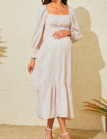 Rochie medie SHEIN Maternity, roz pudra
