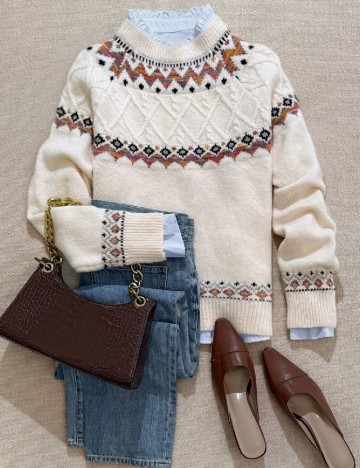 Pulover SHEIN, crem