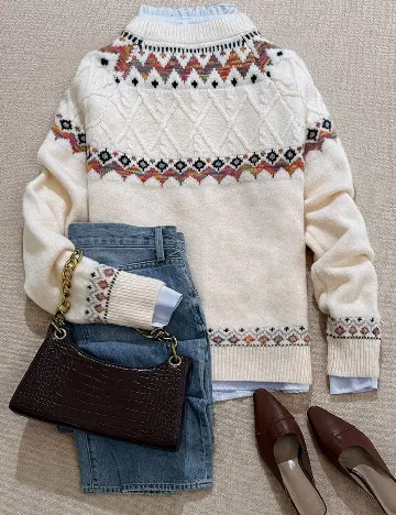 Pulover SHEIN, crem