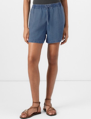 Pantaloni scurti Samsoe Samsoe, albastru