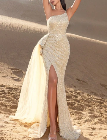 Rochie lunga Faeriesty, crem