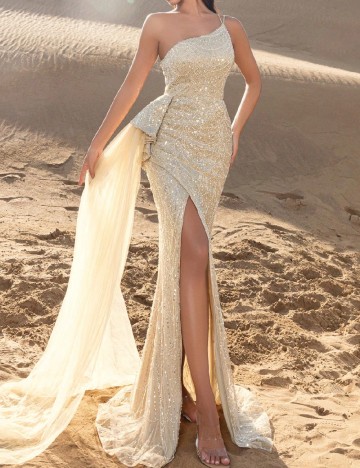 Rochie lunga Faeriesty, crem