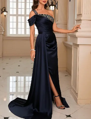 Rochie lunga UNITHORSE, bleumarin