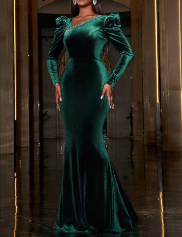 Rochie lunga Faeriesty, verde