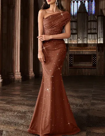 Rochie lunga LUVISTRUE, maro
