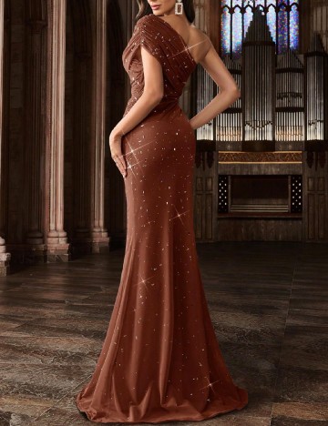 Rochie lunga LUVISTRUE, maro