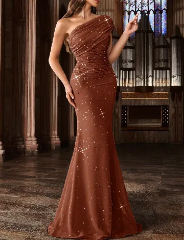 Rochie lunga LUVISTRUE, maro