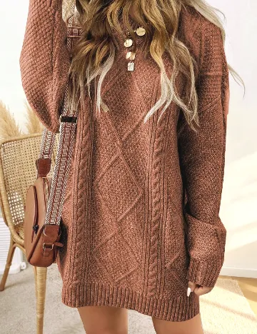 Rochie scurta SHEIN, maro