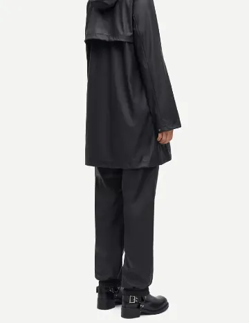 Pantaloni imitatie de piele Samsoe Samsoe, negru