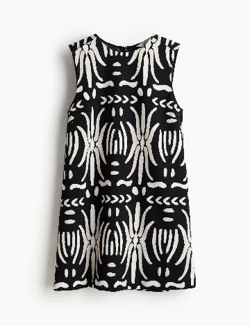 Rochie scurta H&M, negru/alb