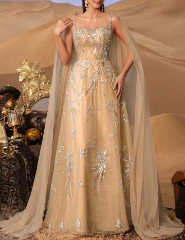Rochie lunga Faeriesty, crem
