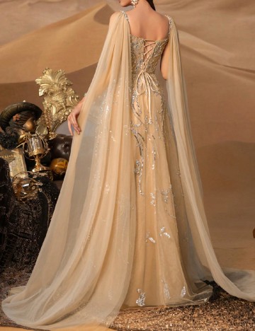 Rochie lunga Faeriesty, crem