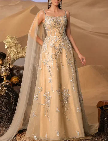 Rochie lunga Faeriesty, crem