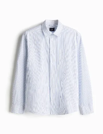 Camasa H&M, alb/bleu
