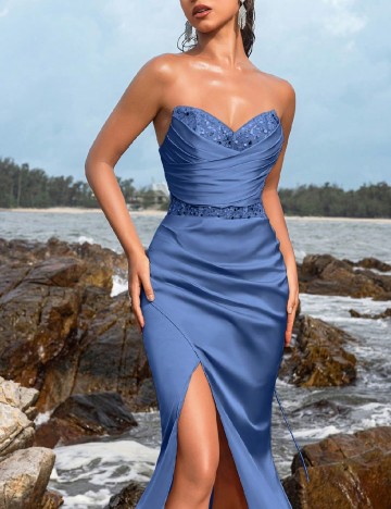 Rochie lunga Faeriesty, albastru