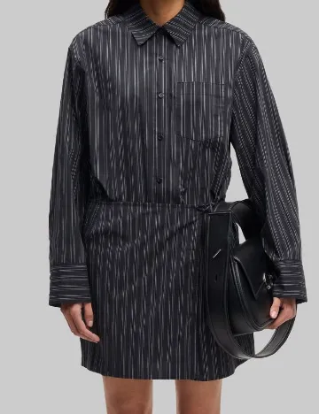 Rochie scurta Samsoe Samsoe, bleumarin inchis