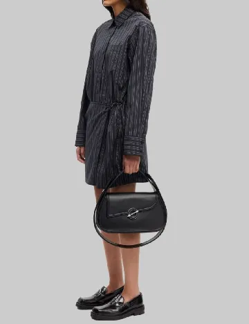 Rochie scurta Samsoe Samsoe, bleumarin inchis