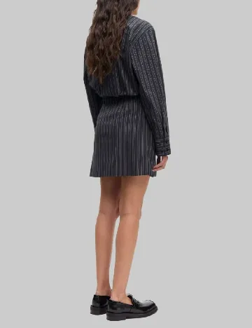 Rochie scurta Samsoe Samsoe, bleumarin inchis