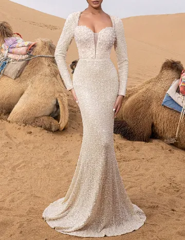 Rochie lunga Faeriesty, crem