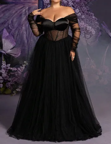 Rochie lunga SHEIN CURVE, negru