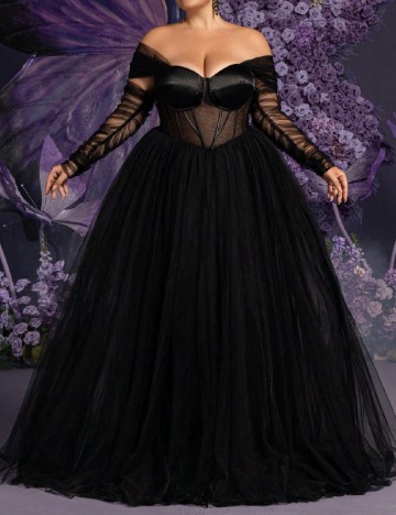 Rochie lunga SHEIN CURVE, negru