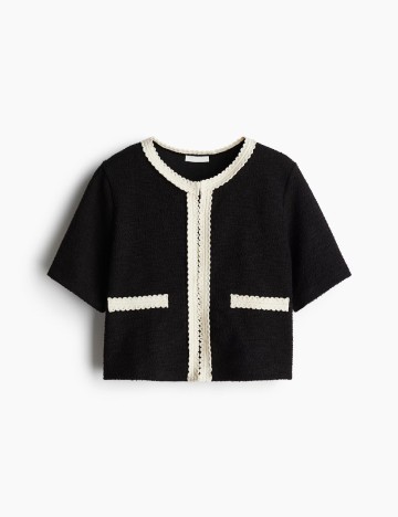 Bluza H&M, negru/ecru