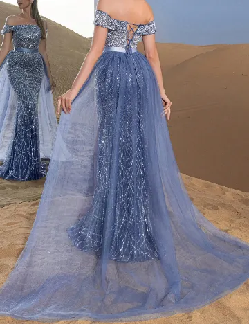 Rochie lunga Faeriesty, albastru