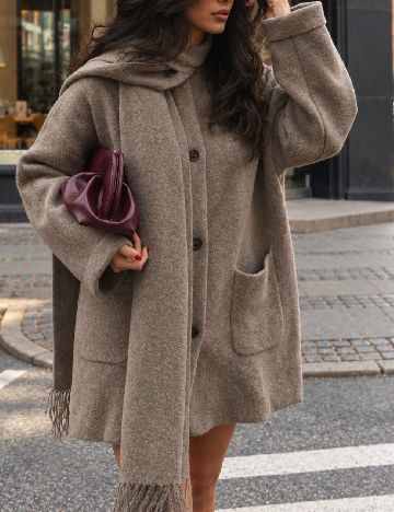 Cardigan Oversize SHEIN, maro