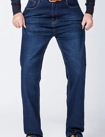 Blugi SHEIN Plus Size Men, bleumarin