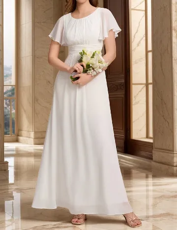 Rochie lunga Ever-Pretty, alb