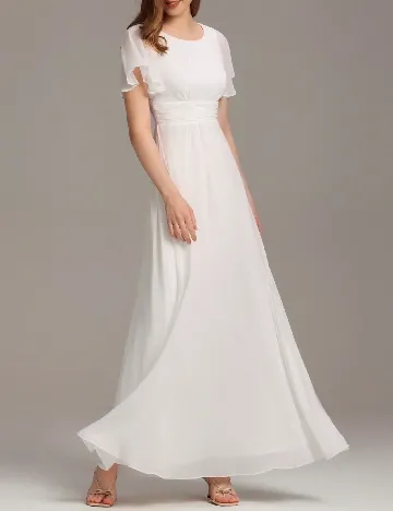 Rochie lunga Ever-Pretty, alb