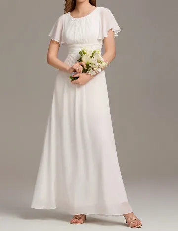 Rochie lunga Ever-Pretty, alb