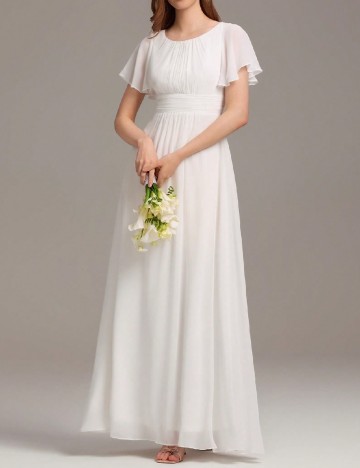 Rochie lunga Ever-Pretty, alb