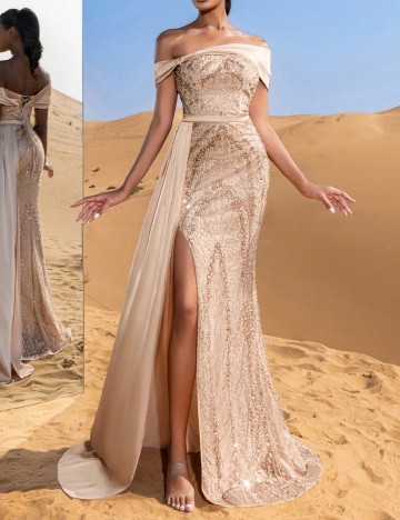 Rochie lunga Faeriesty, crem