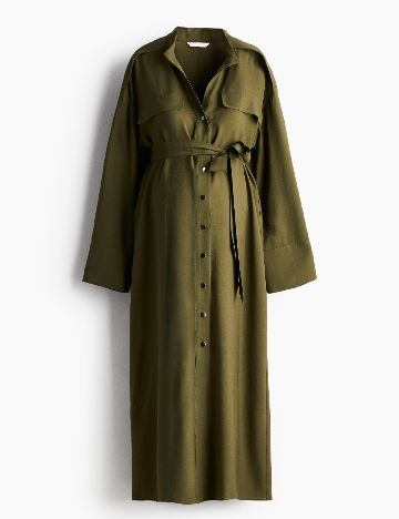 Rochie medie H&M MAMA, kaki