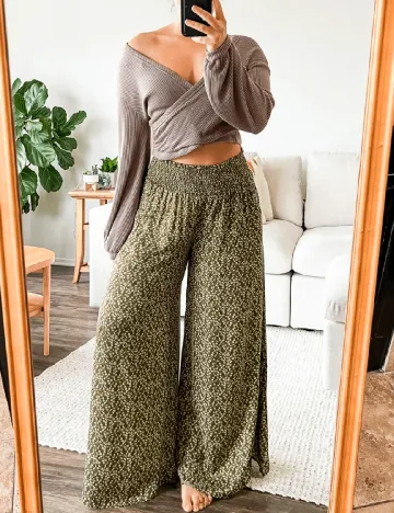 Pantaloni SHEIN CURVE, verde