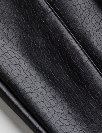 Pantaloni imitatie de piele H&M, negru