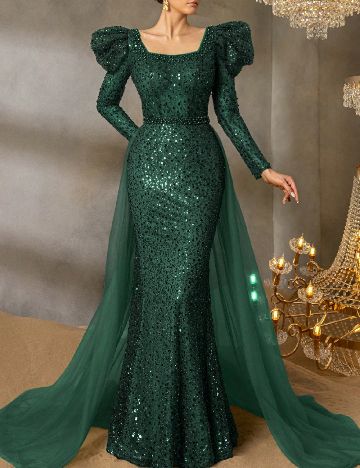 Rochie lunga Faeriesty, verde