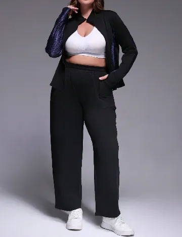 Pantaloni SHEIN CURVE, negru